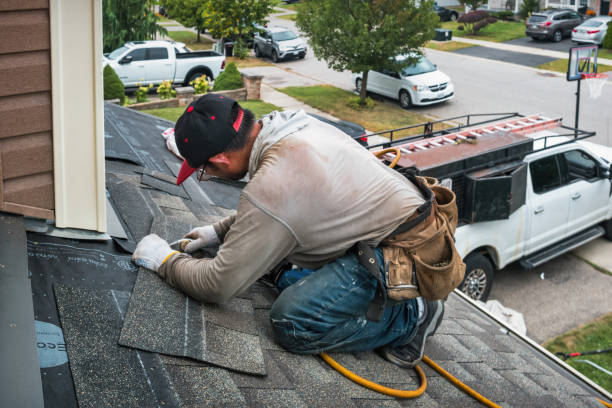 Professional Roofing technician working in Brisbin, PA